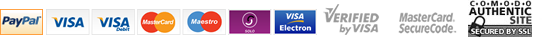 Accepted Cards - Visa, Visa Debit, Mastercard, Maestro, Solo, Electron